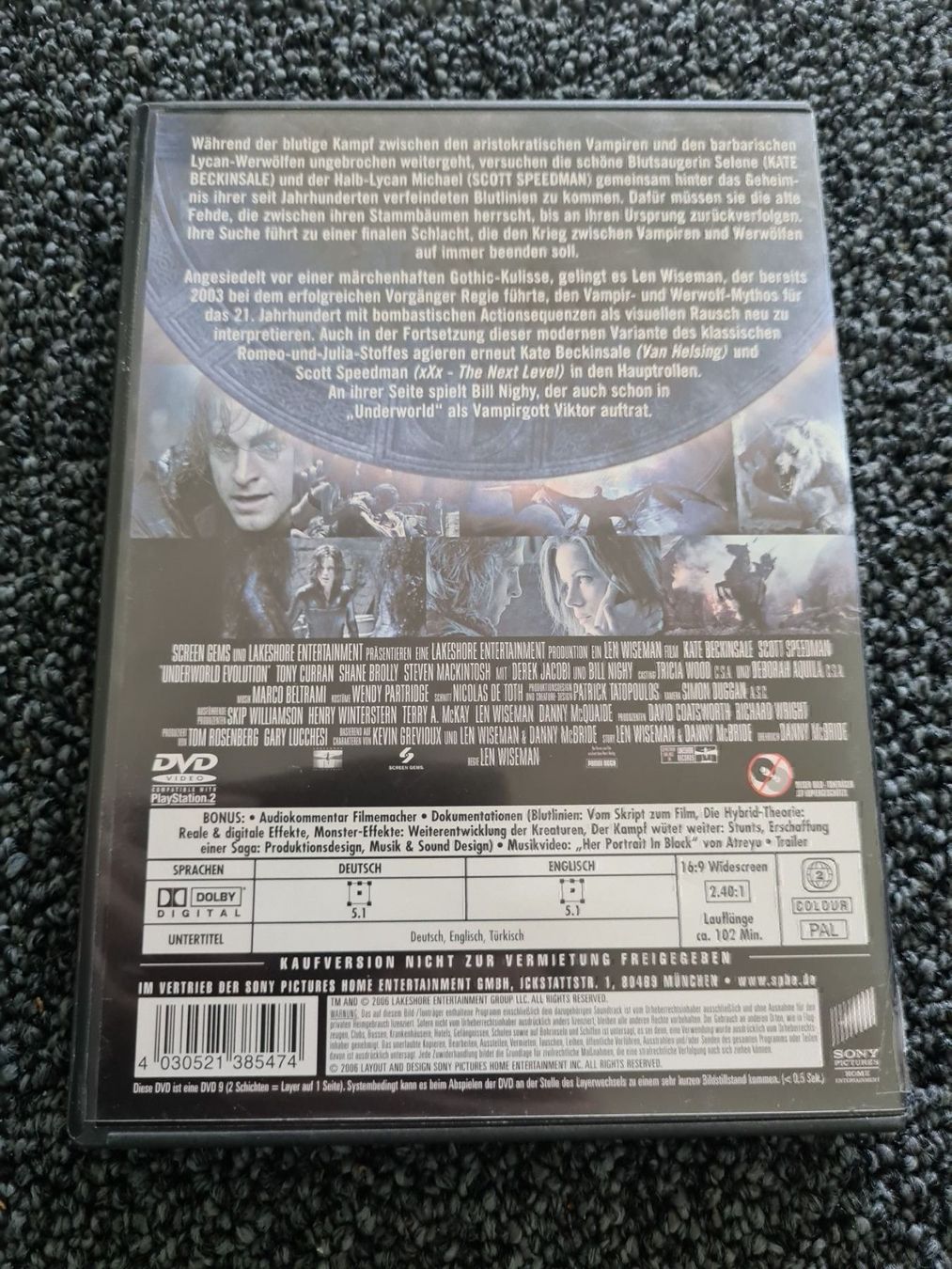 Tous les DVDs: UNDERWORLD EVOLUTION(8077) – D'occasion à Ruswil par Ruck.Zuck. 1