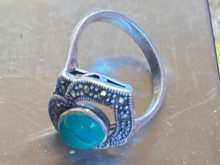 Anelli: Vintage Silber Ring GREEN pyrit (57) – Usato da Dittingen venduto da Bijoubelle 5