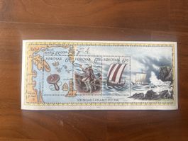 Faröer Briefmarke, Vikingar i Atlantssigling, Top Zustand!
