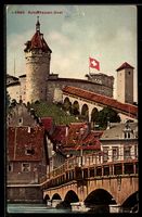 AK Schaffhausen, Blick nach Munot