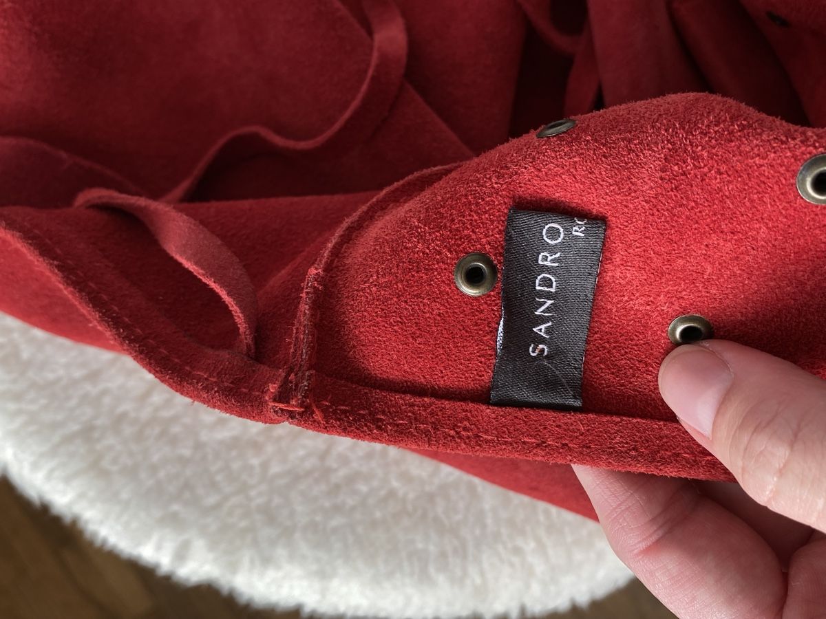 Borse da donna: Sandro Ferrone tote bag, red suede with gold studs! – Usato da Münchringen venduto da loo_b7bd 1