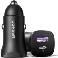 UGREEN Chargeur de Voiture USB C PD 20W et Quick Charge 3.0