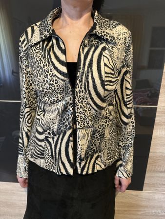 Blouson Joseph Ribkoff, Léopard Zèbre, Taille 42, Chic