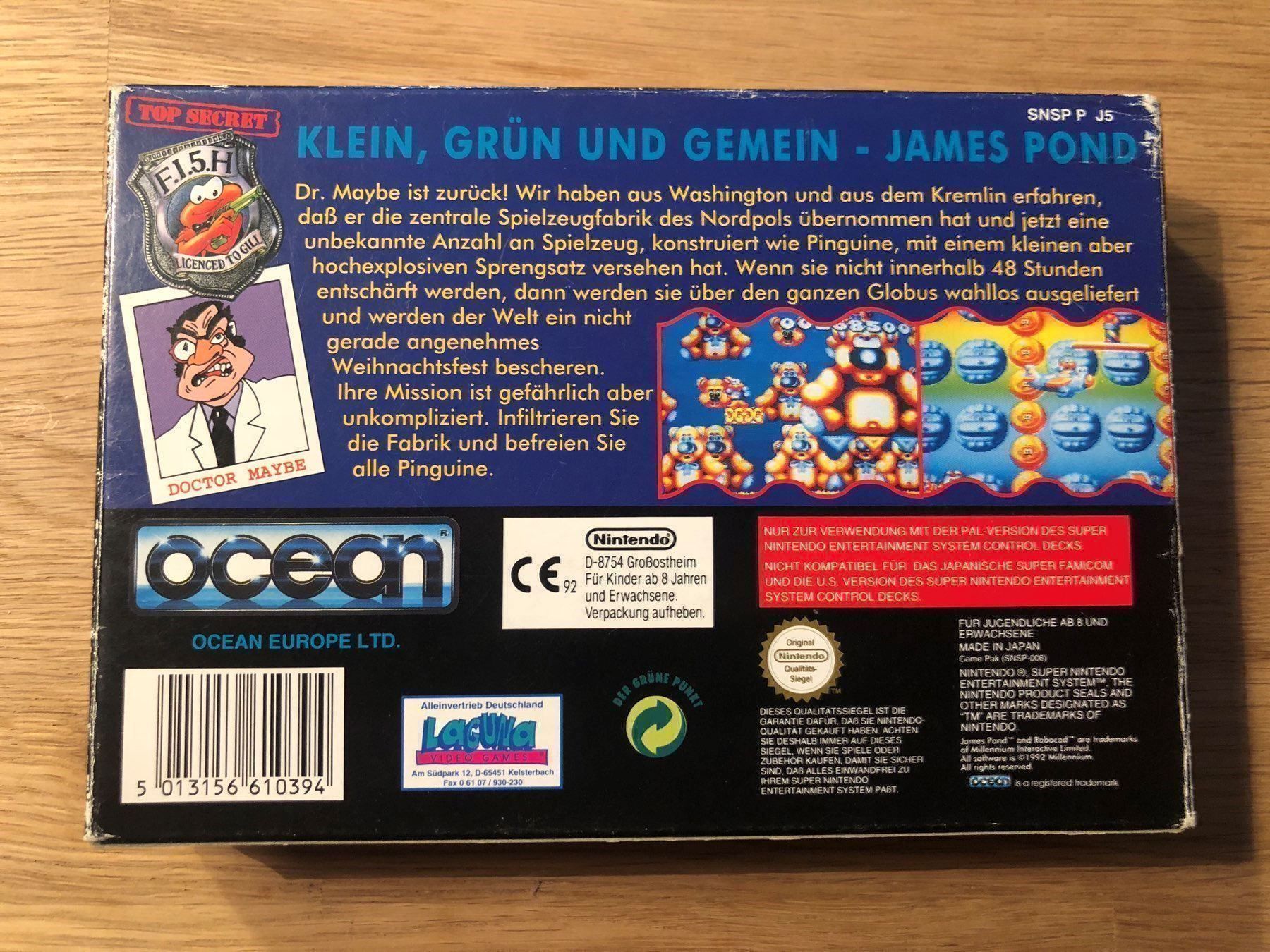 Nintendo Giochi: Super James Pond für SNES CIB – Usato da Kestenholz venduto da Naruto_01 2