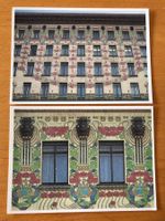 2x Postkarten Otto Wagner Fassadenmotive
