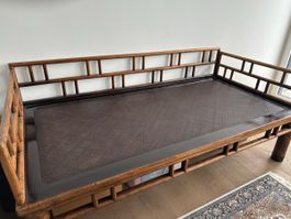 Vintage Bamboo Daybed With Cushions - Perfect Summer Piece!