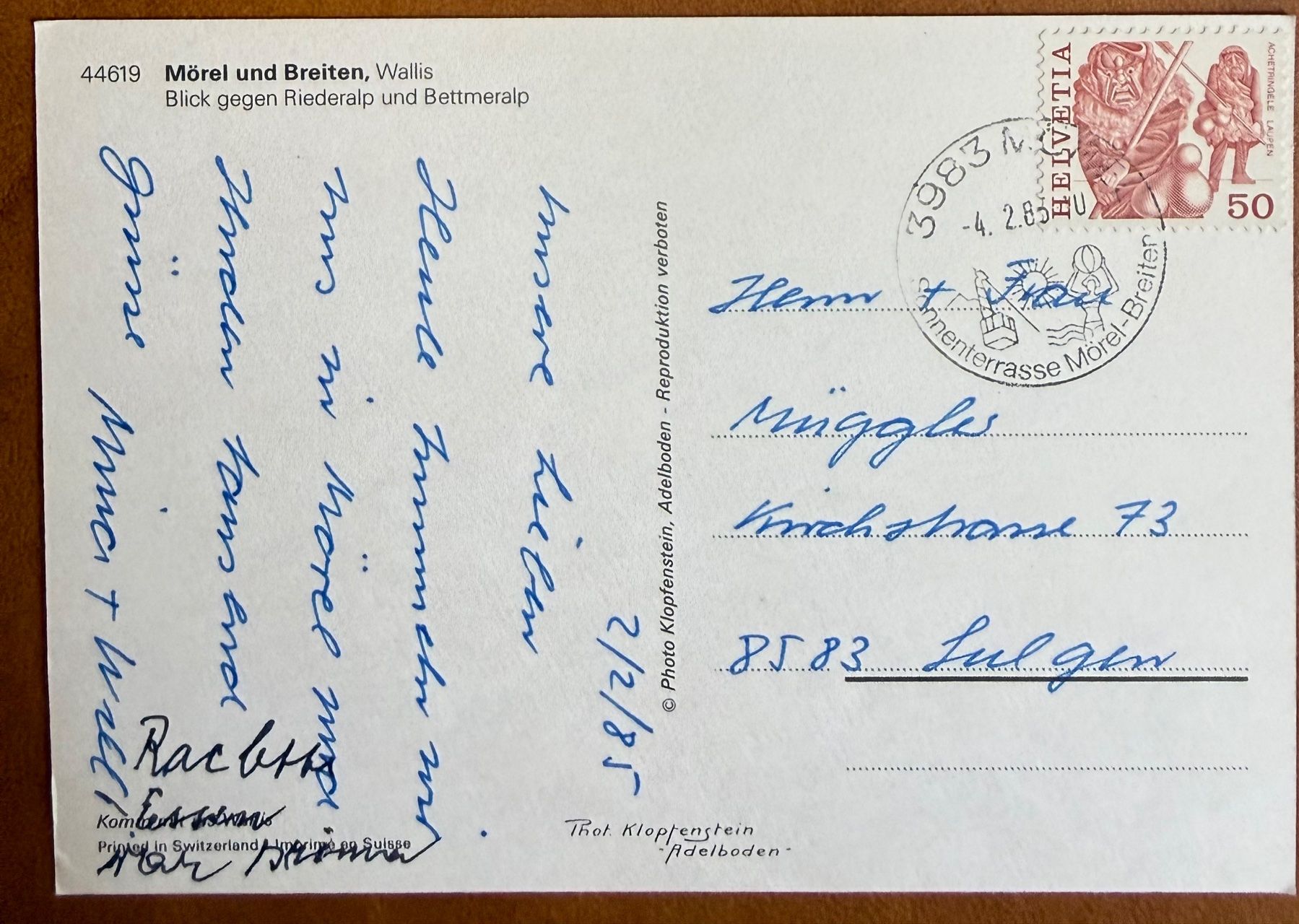 Cartes postales: Morel und Breiten - Bahn – D'occasion à Lutry par Ediego 1