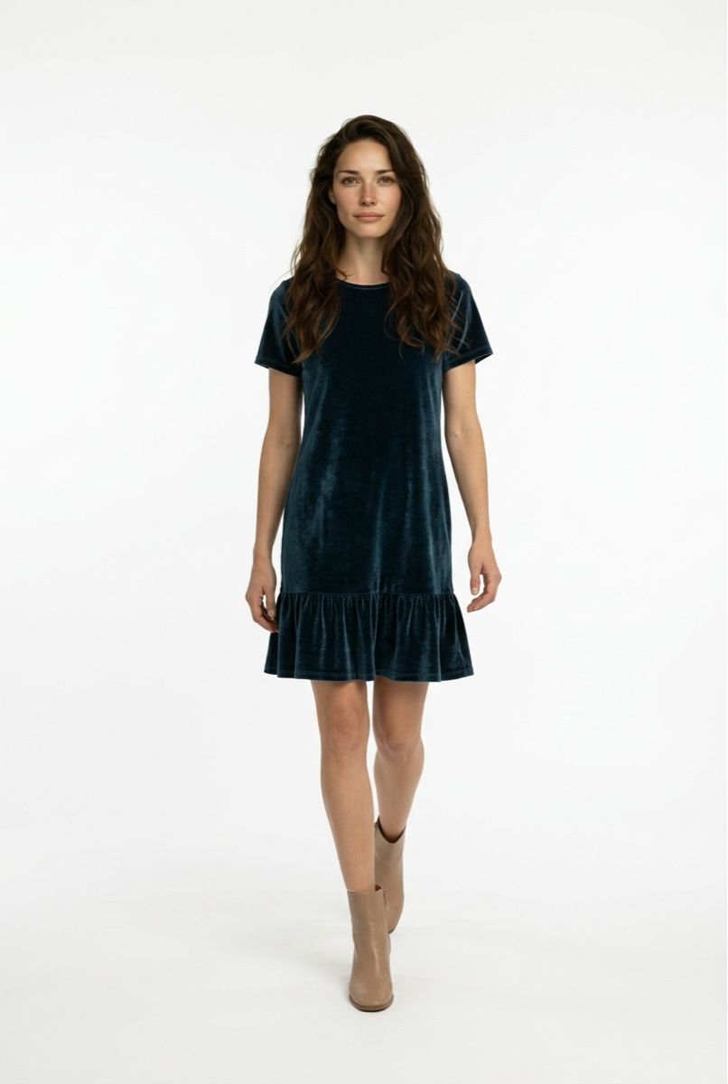 C&A Robes: Samtkleid petrol, Grösse  S – D'occasion à Leuk-Stadt par 2thcircle
