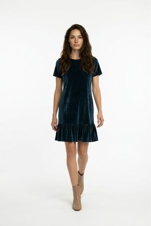 Samtkleid petrol, Grösse  S