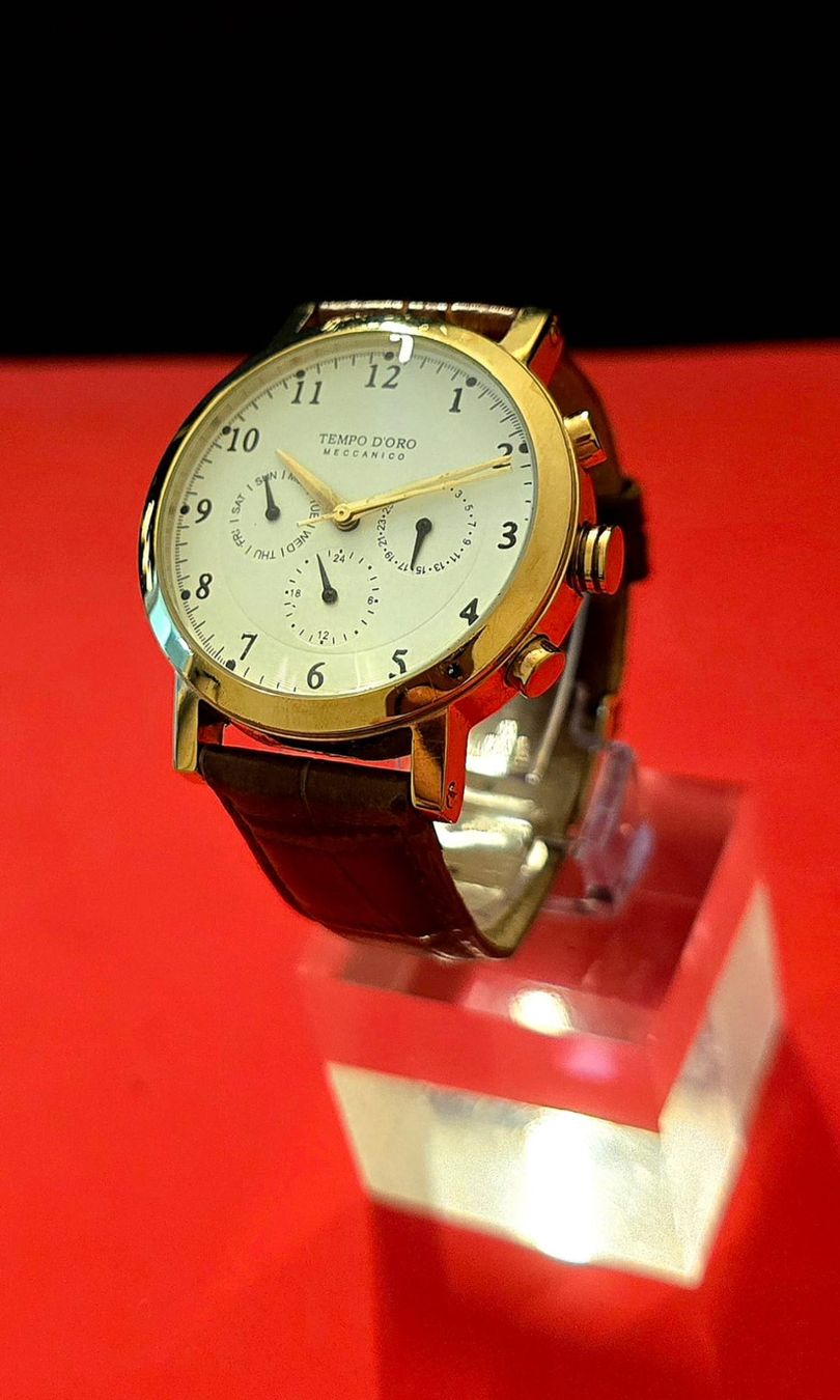 Tissot Uhren: TEMPO DORO MECCANICO AUTOMATIC CHRONOGRAPH HERREN UHR – Gebraucht aus Neftenbach von Taschen-Uhren 9