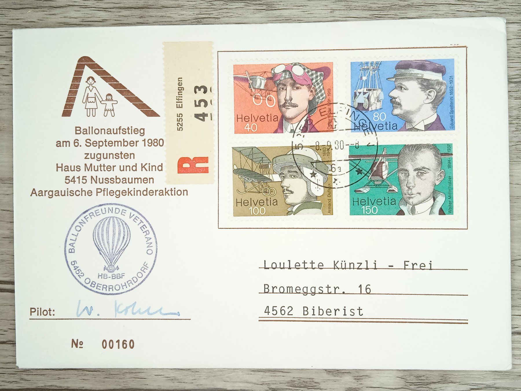 Tutti i francobolli: TR105 Enveloppe Suisse + Timbre 1980 – Usato da Cousset venduto da Patrick_Collections
