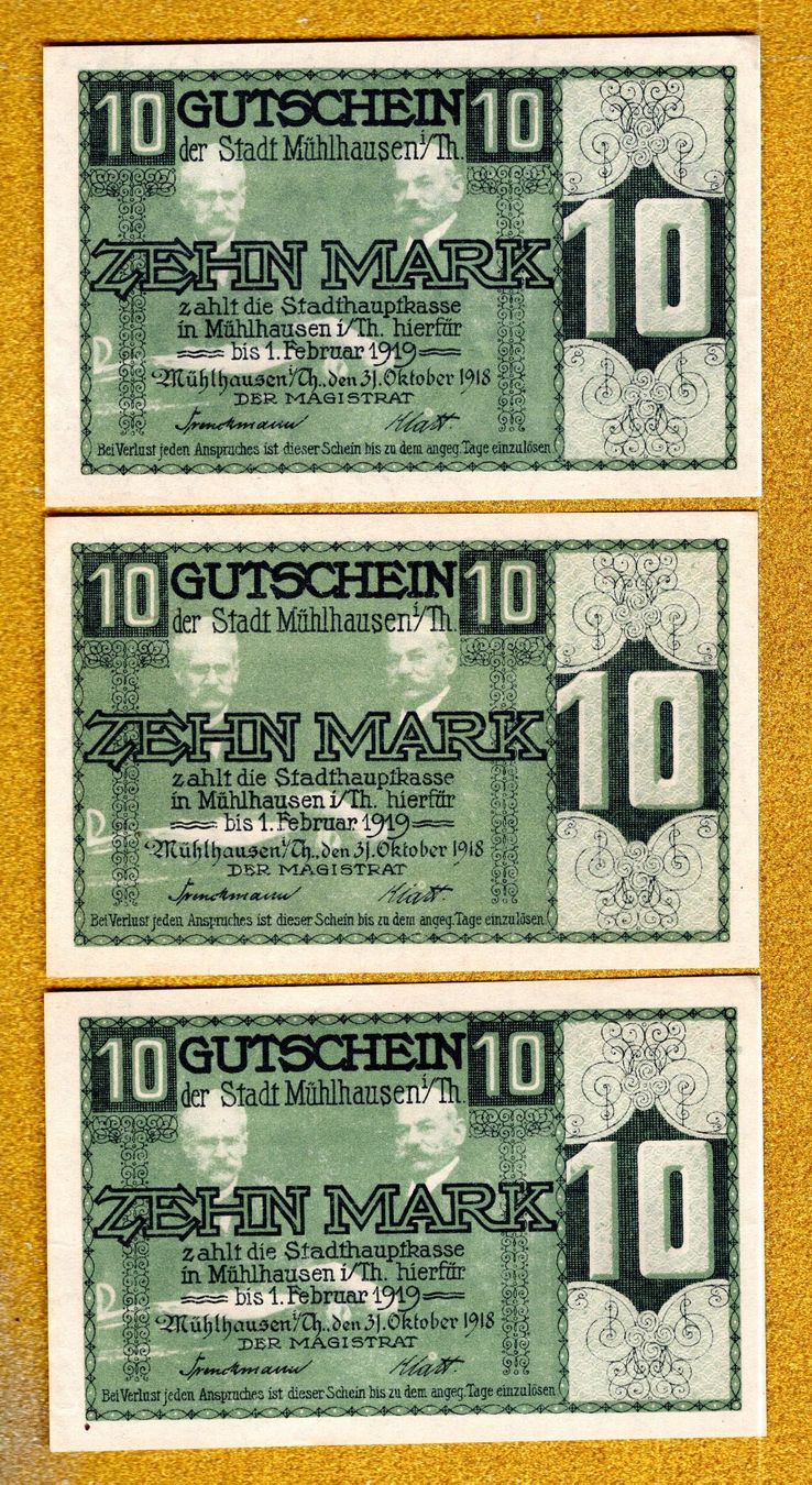 Billets de banque: Germany noten 3 stück UNC – Neuf (Voir description) à Leibstadt par baroc333