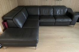 Leder-Ecksofa mit 2x Relaxfunktion