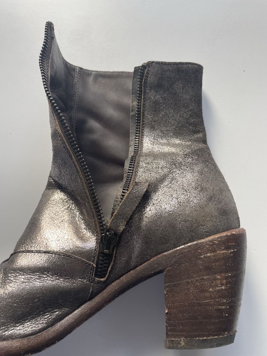 Scarpe da donna: Ernesto Dolani Lederstiefeletten Gr. 39 silber – Usato da Gockhausen venduto da AnneT07 1