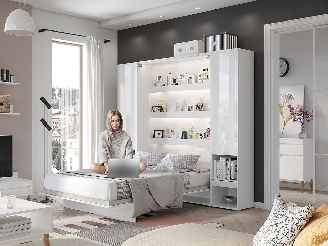Letti: Schrankbett 120x200 Vertical WEISS HGL – Nuovo e nell'imballaggio originale da Wallenwil venduto da toesstal-vertrieb