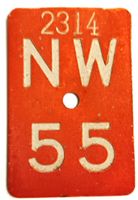 Velonummer Nidwalden 1955 NW 55