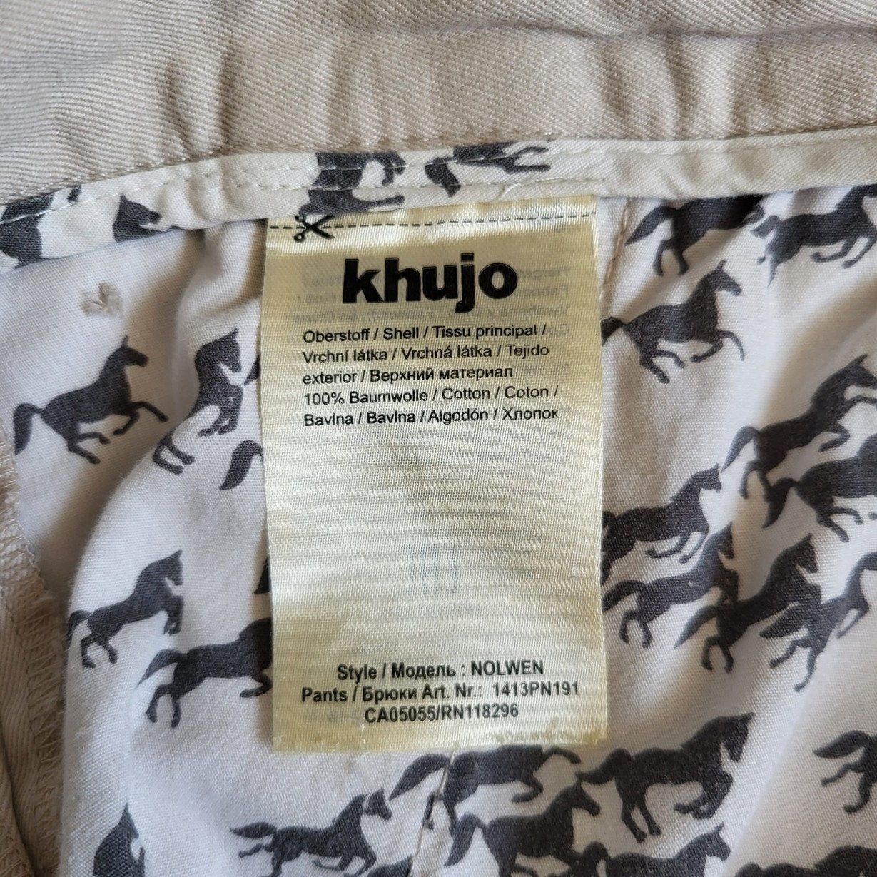Khujo Pantaloni: KHUJO Stoffhose beige Gr. 40/L – Usato da Au SG venduto da SElena89 5