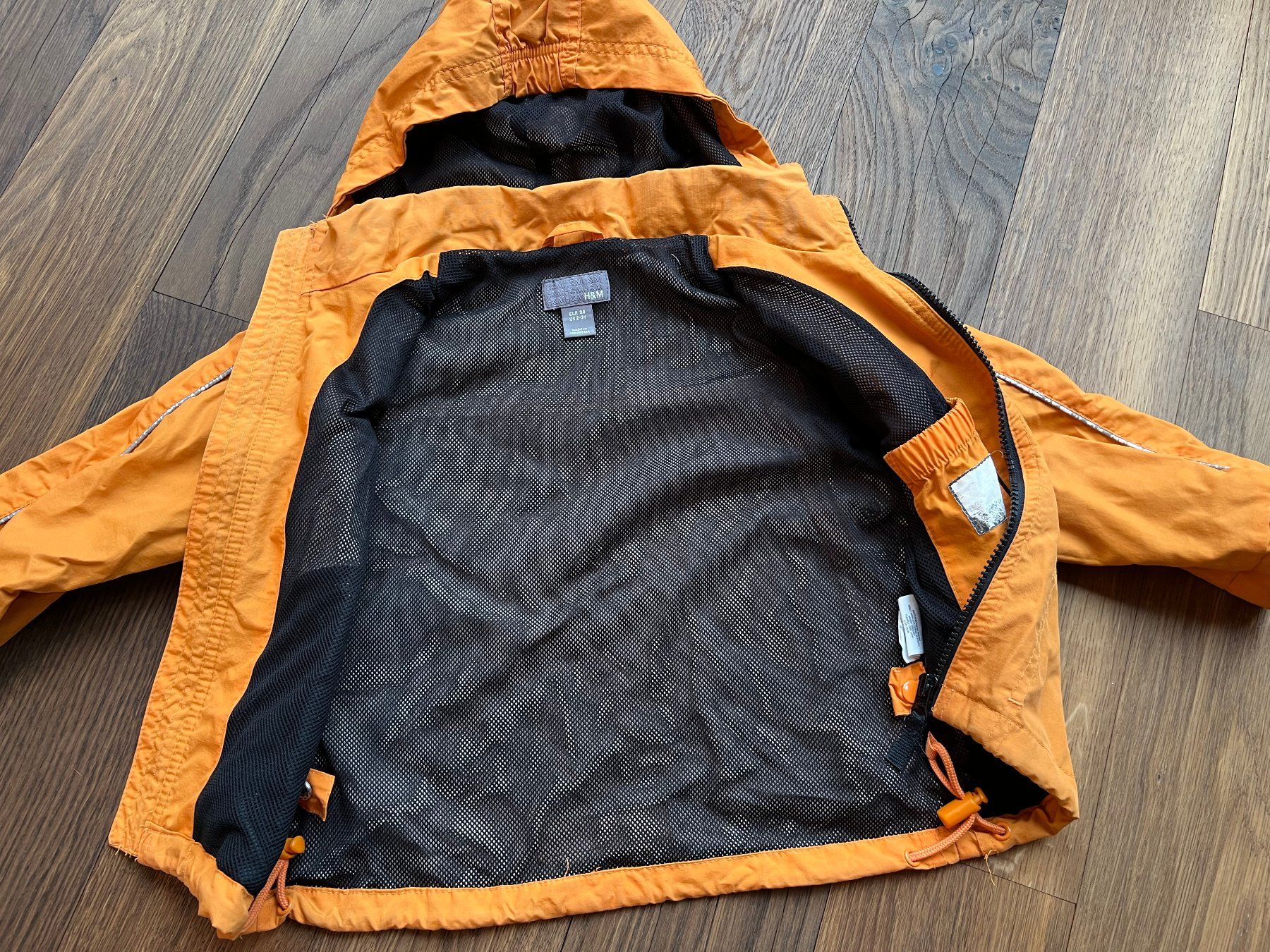 H&M Giacche & Cappotti: Jacke mit Kapuze abnehmbar, Gr. 98, orange – Usato da Affoltern am Albis venduto da Blackrhythm 3