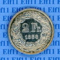 CHF___2.00 1886 vz-unz 2 Franken