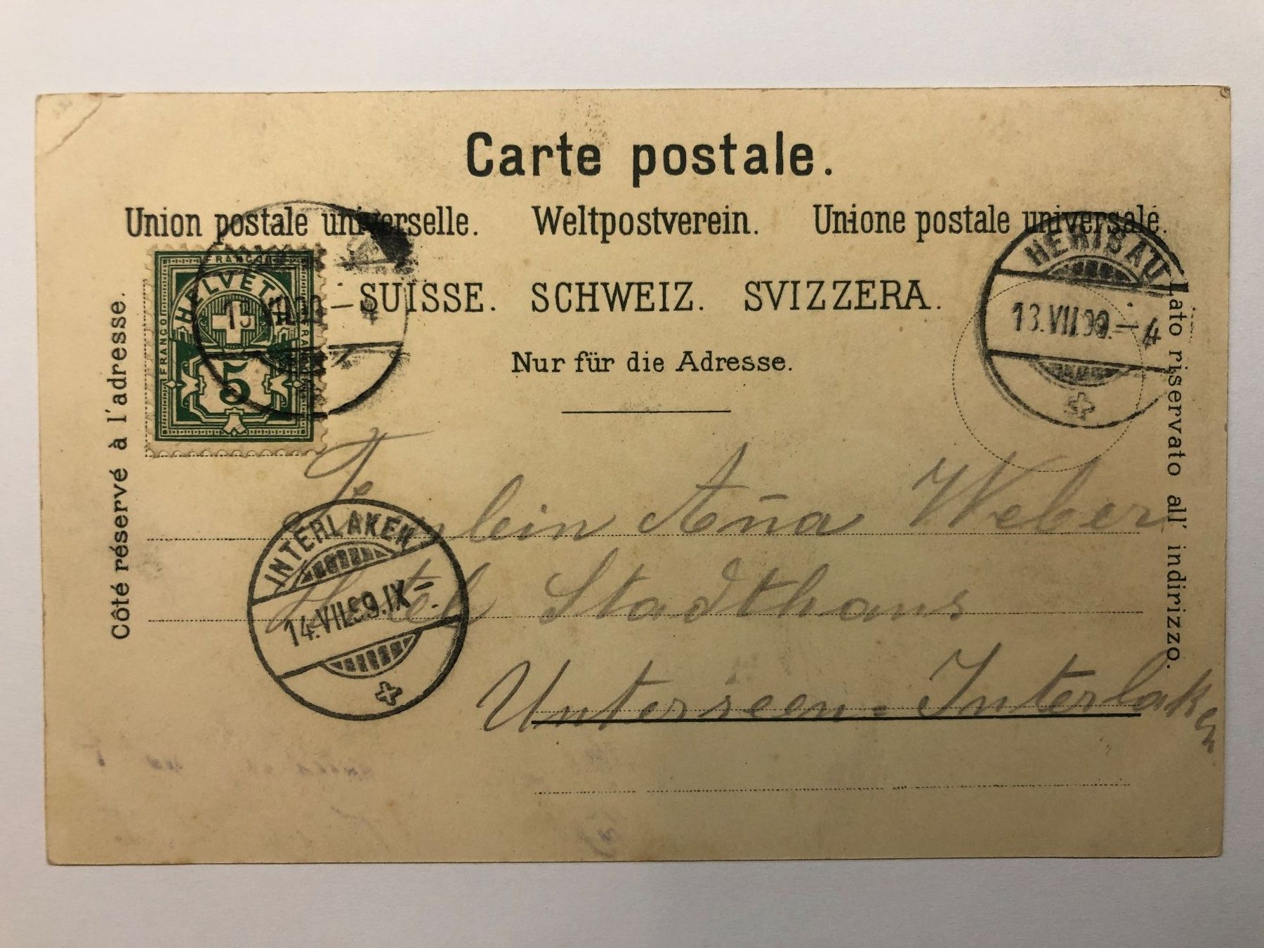 Cartes postales: AK Gruss aus Herisau Litho 1899 – D'occasion à Nunningen par anclaudia 1