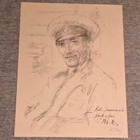 Hanni Bay  - Handsignierte Lithografie "First Officer S.S.M"