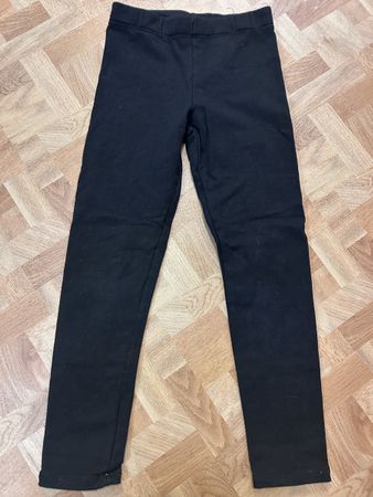 H&M Leggings schwarz, gefüttert, Grösse 128