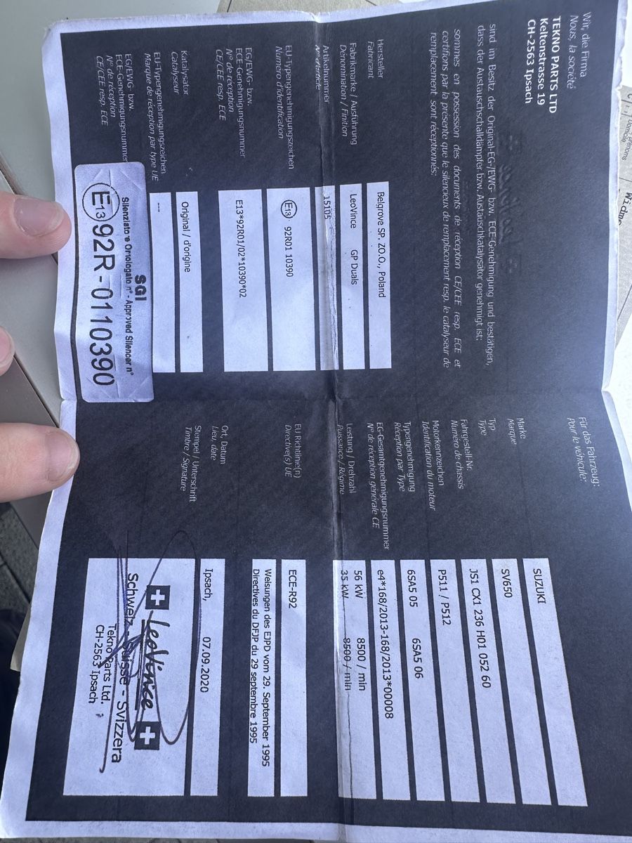 Suzuki Strada: Suzuki SV650U 35kW – Usato da Bleienbach venduto da -Benji- 5