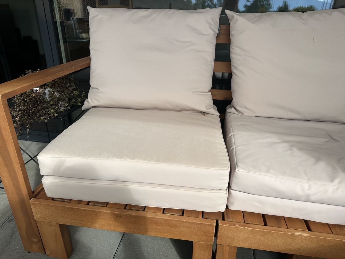 Sofas: Garten-oder Balkonsofa Holz Akazie,  mit Polster beige  – Gebraucht aus Gerzensee von jeff2010 1