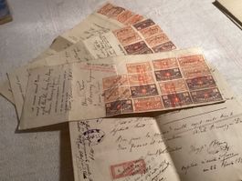 Timbres fiscaux valais 4 documents dés 1895 en lot