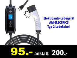 🔴 Elektroauto-Ladegerät AM-ELECTRICS Typ 2 Ladekabel /277B