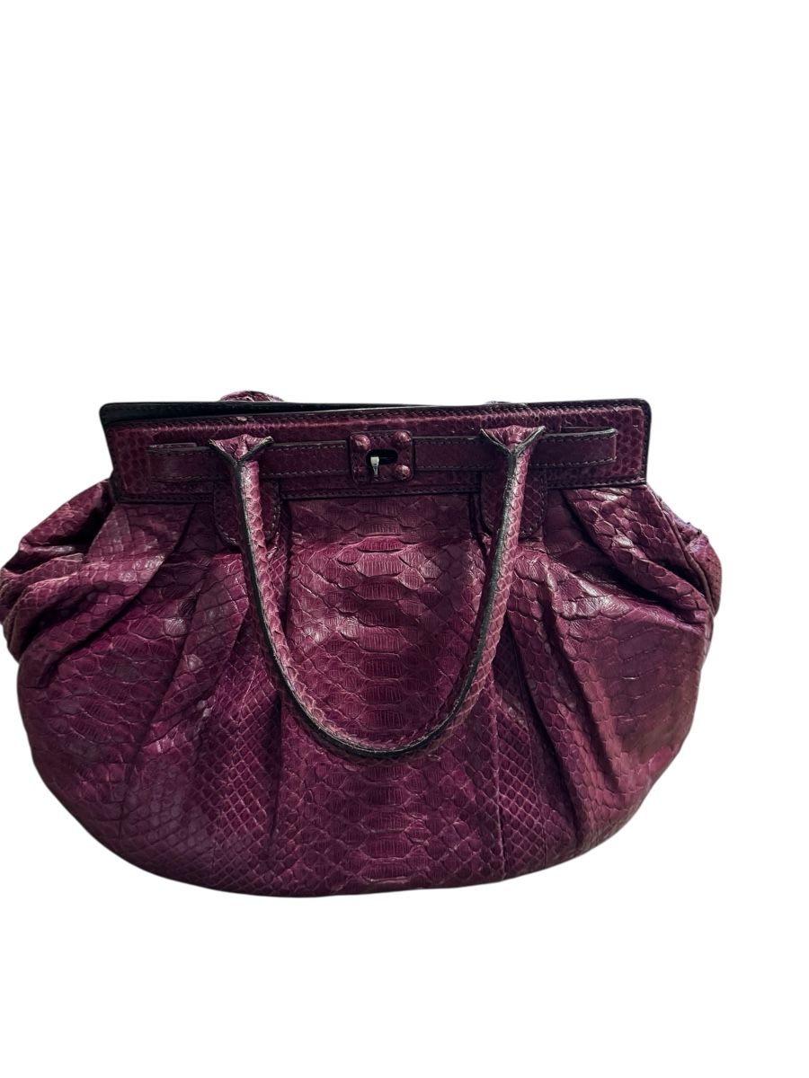 Sacs femmes: Zagliani Python Bag - seltene, purpurrote Handtasche! – D'occasion à Zürich par Finesse54 3