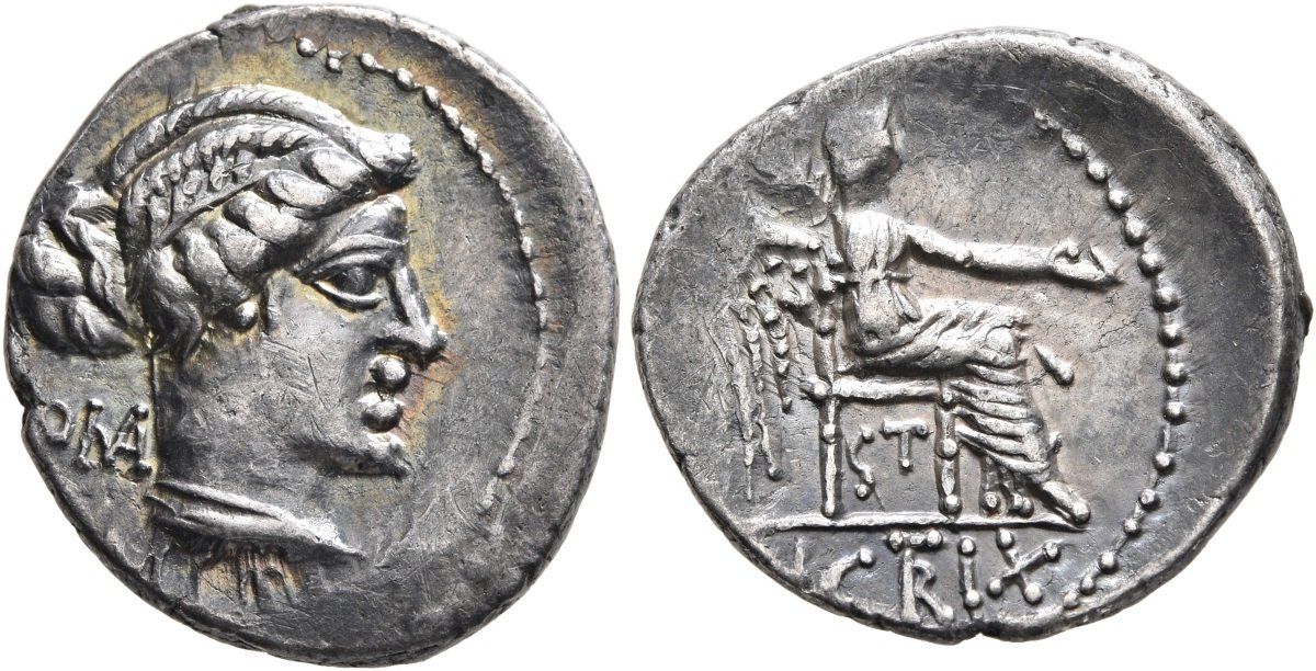 Tutti le monete: M. CATO silver denarius – Usato da La Sarraz venduto da classicworldcoins