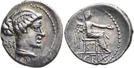 M. CATO silver denarius