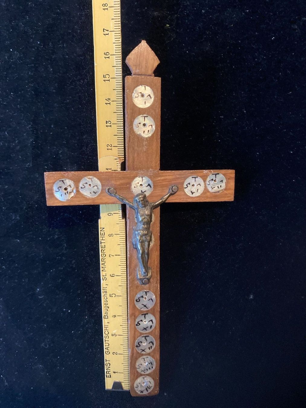 Sculture & Statue: Kleines Holz- Kreuz mit Jesus. – Usato da Zürich venduto da Chaeffeler 4