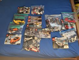 Lego Speed Champions Konvolut mit Anleitungen.