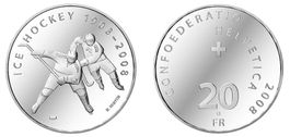 2008. 20 FR. 100 Jahre Eishockey, 1908-2008.