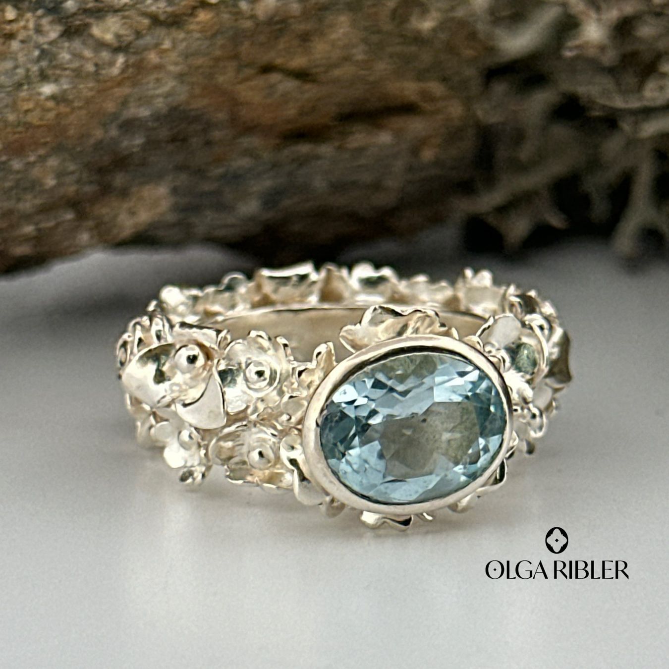 Olga Ribler Anelli: Statement Aquamarin Silber Ring 925 Grösse 53 – Nuovo (secondo la descrizione) da Luzern venduto da Schmuckoutlet 4