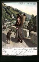 Costume ticinese, Händlerin in der Schw