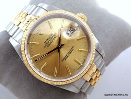 ROLEX DATEJUST 18K/SS CHRONOMETER 16233 AUTOMATIK 36MM 1988