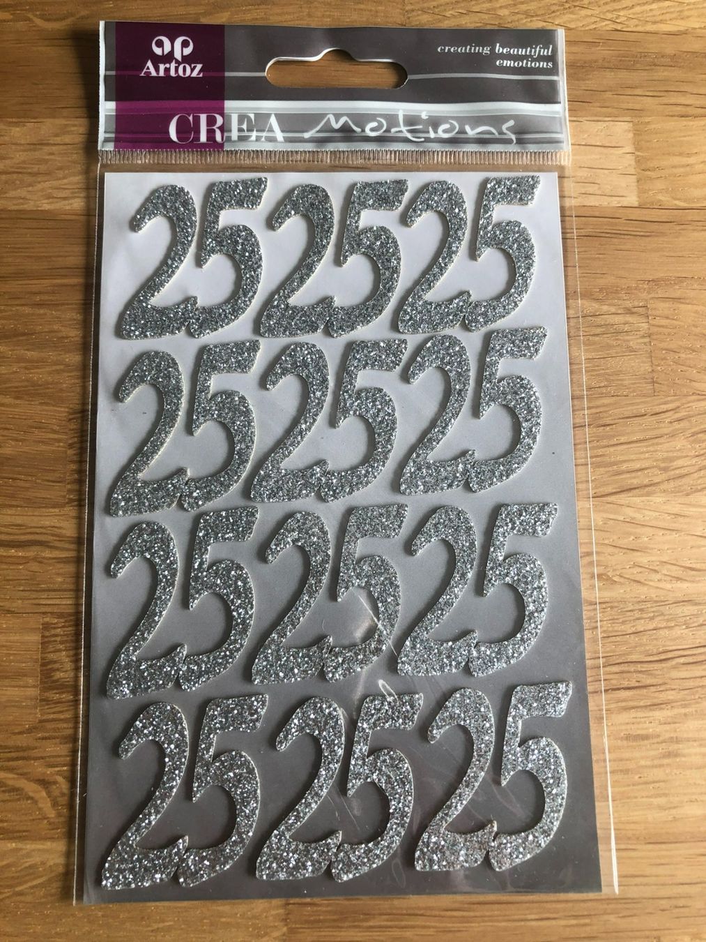 Aufkleber: Klebezahlen 25 Silber - Artoz - P – Neu und originalverpackt aus Neukirch (Egnach) von muolen