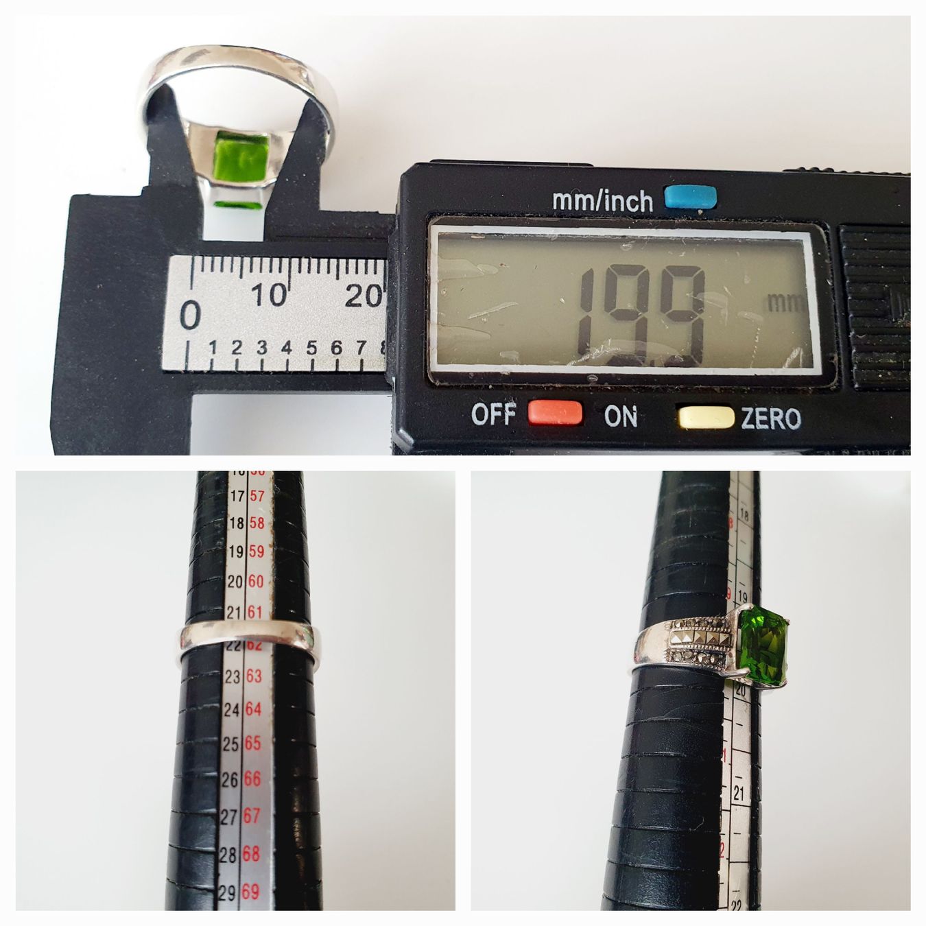 Ringe: Vintage Silber Ring  mit grünem Stein, Gr 19,9 mm – Gebraucht aus Kreuzlingen von Wunderkiste123 8
