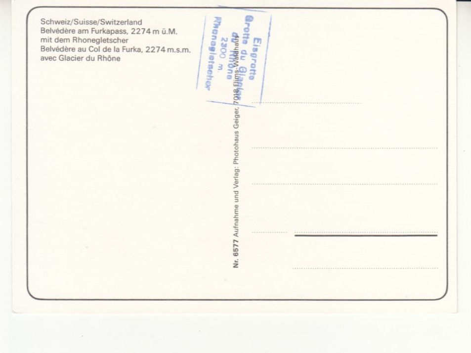 Cartoline postali: Furkapass ca. 1980 – Usato da Bürglen TG venduto da StampGraf 1