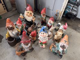 Gartenzwerge Konvolut Keramik Figuren Set gebraucht