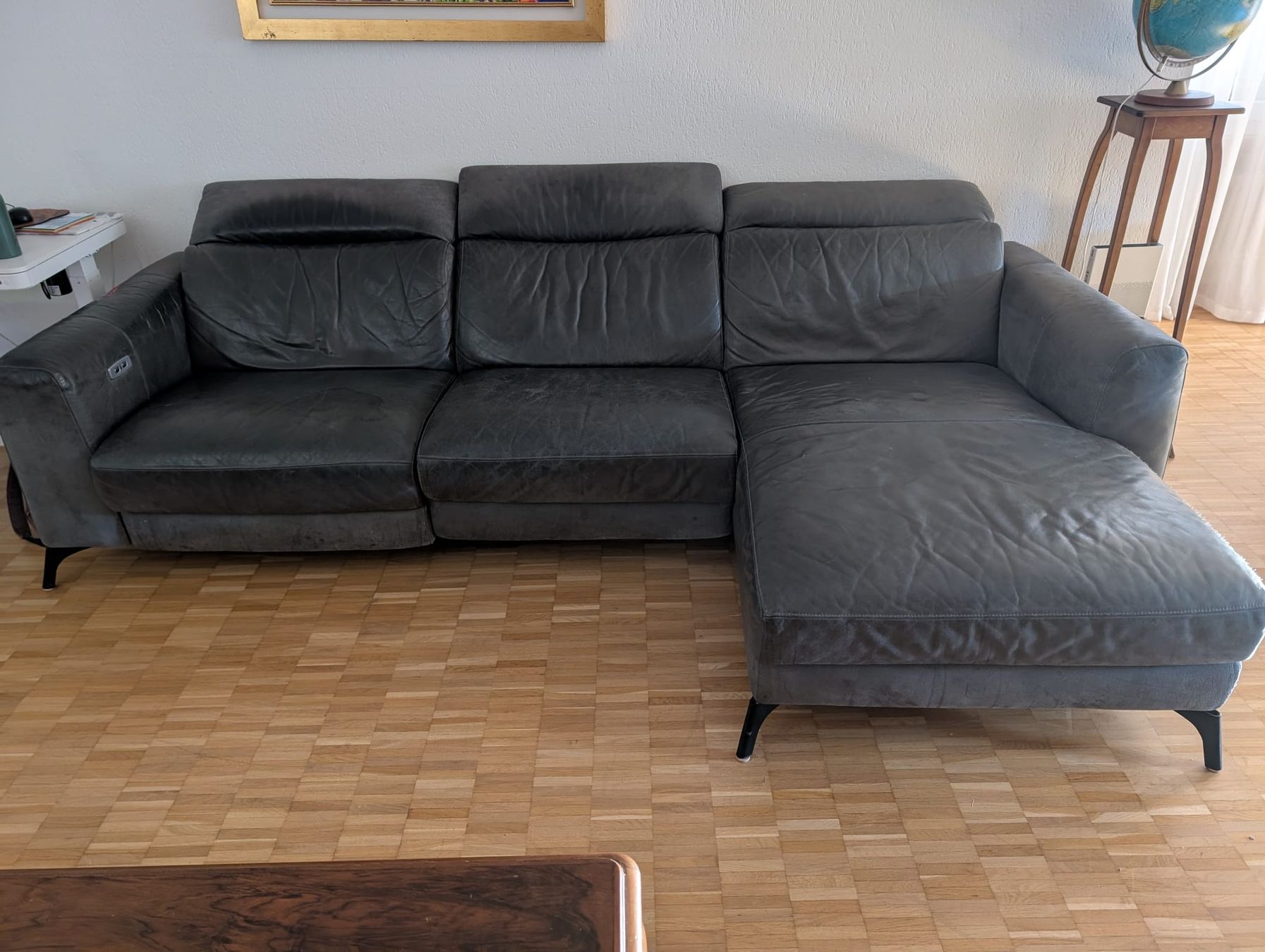 Divani: Ledersofa in Dunkelgrau – Usato da Glattbrugg venduto da Peppinlucano