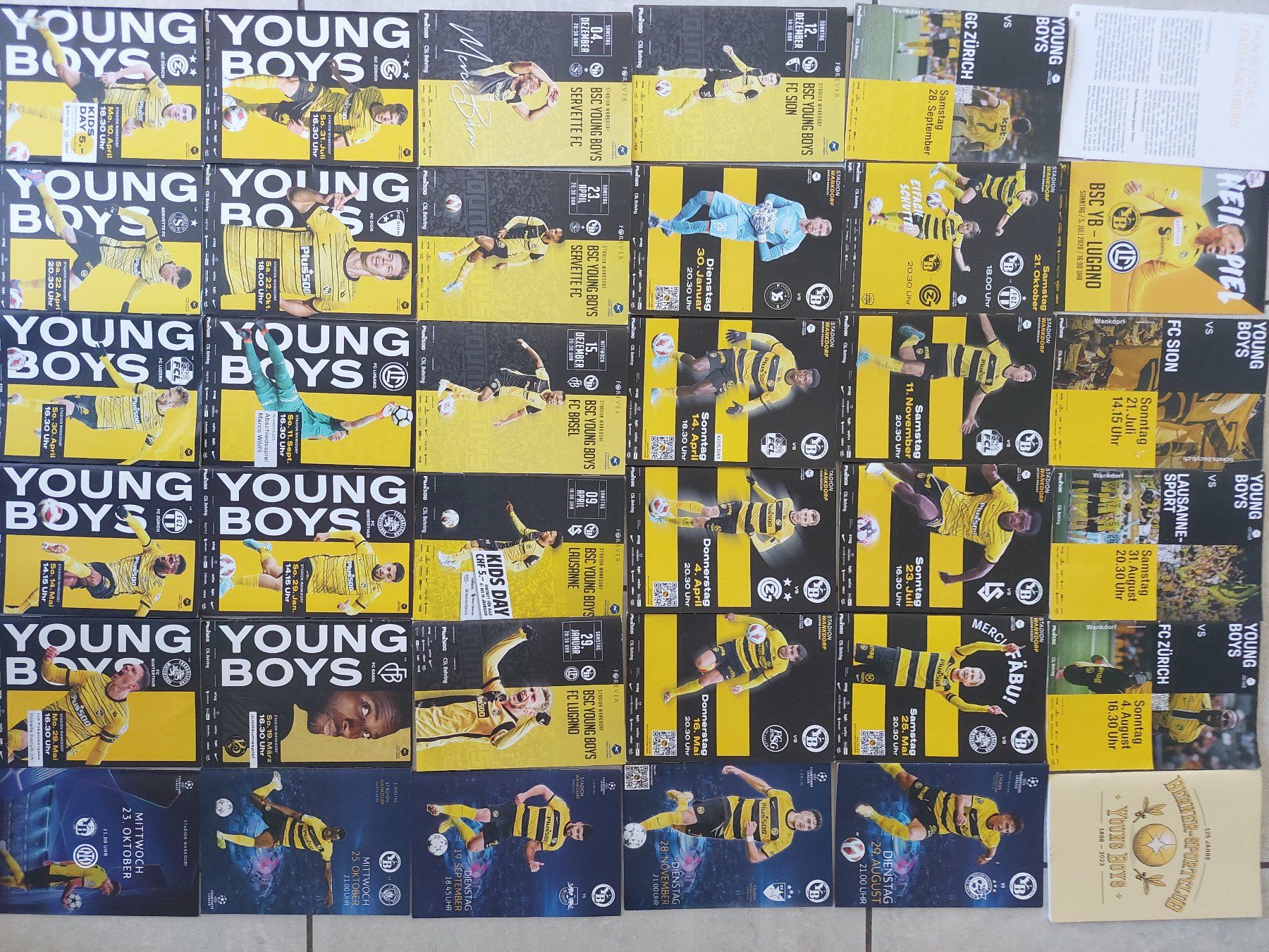 Zeitschriften & Magazine: 36 X BSC YB MATCH PROGRAMME – Gebraucht aus Spiegel b. Bern von Natix
