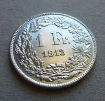 Schweiz ++ 1.- Franken 1912, gute Erhaltung