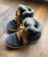 Winterschuhe Superfit Leder Gr. 25 - blau mit grauem Futter