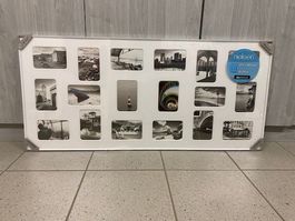 NEUER GROSSER ALUMINIUM FOTORAHMEN MIT PLATZ FÜR 18 FOTOS