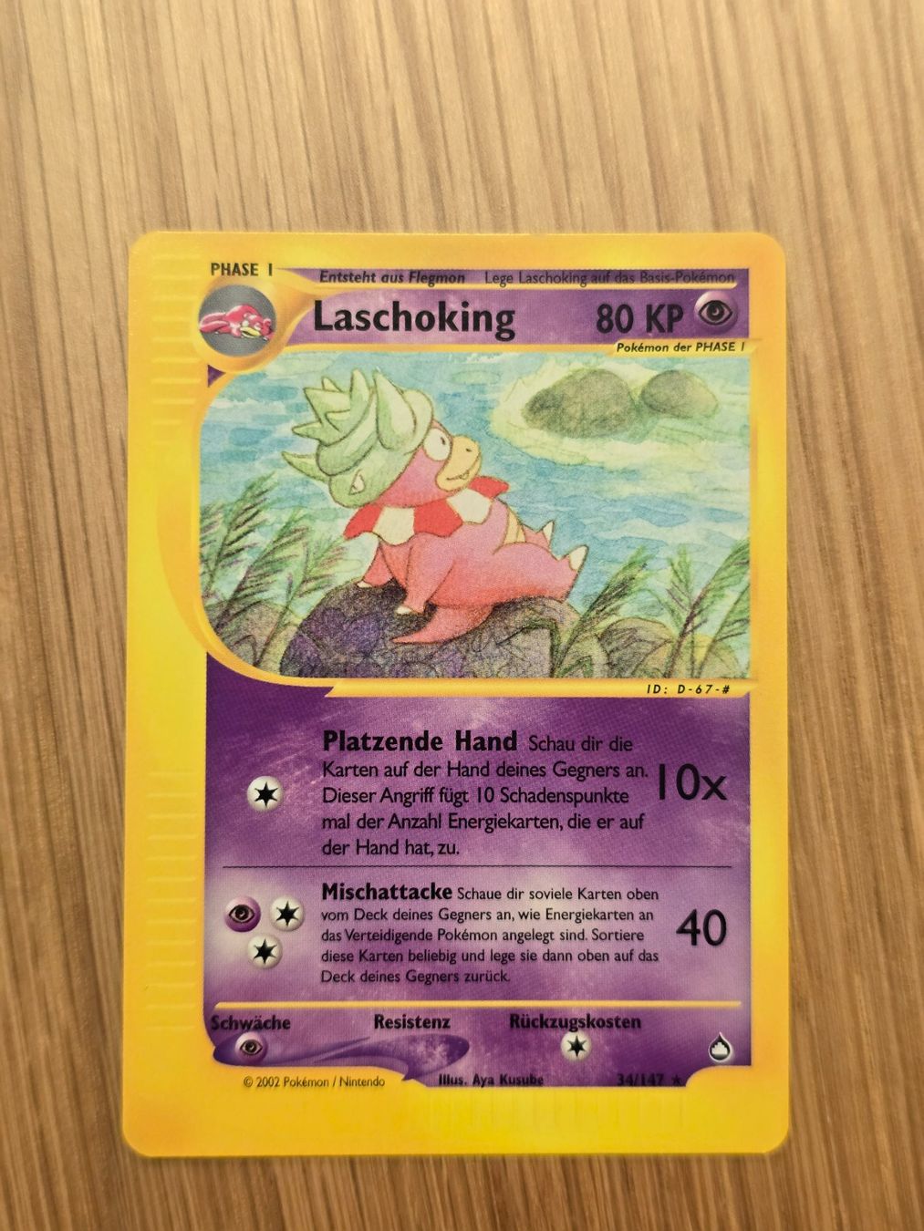 Pokémon Sammelbilder & Trading cards: Pokémon TCG Aquapolis Laschoking – Neu (gemäss Beschreibung) aus Rotkreuz von Mahkoh