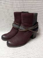 Tamaris Stiefeletten gefüttert Gr.39 bordeaux/schwarz